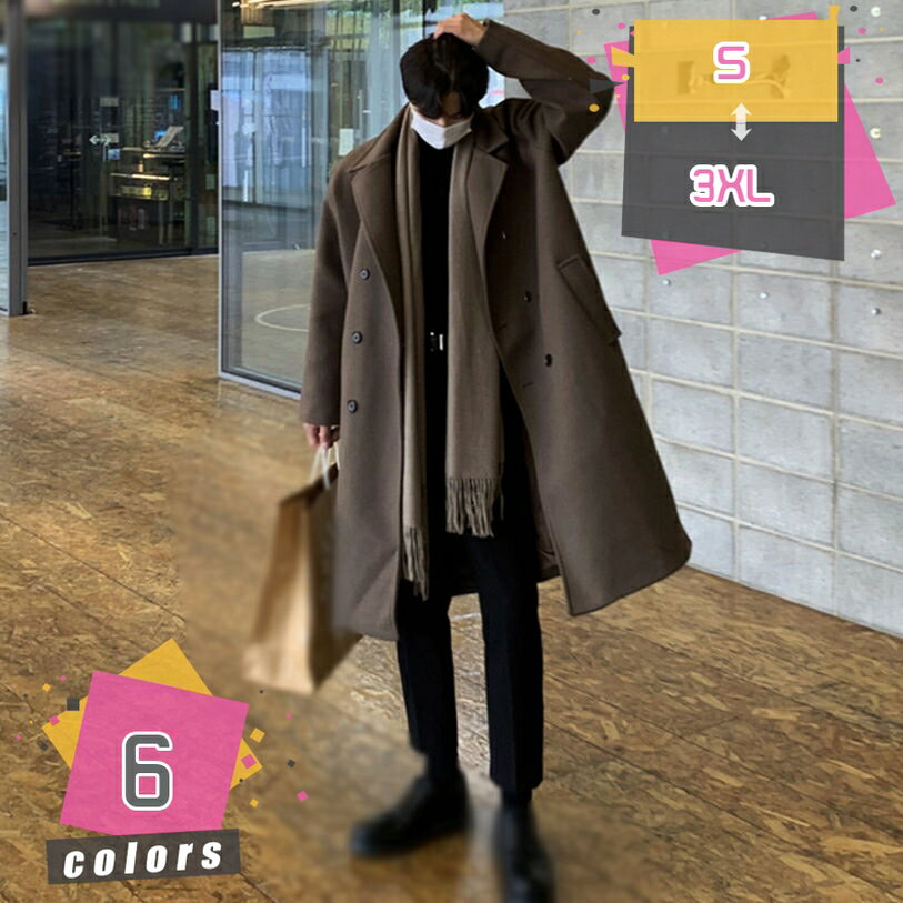 2000円OFFクーポン チェスターコート トレンチコート メンズ 大きいサイズ ゆったり 暖か アウター 厚手 フォーマル カジュアル 秋冬 ..