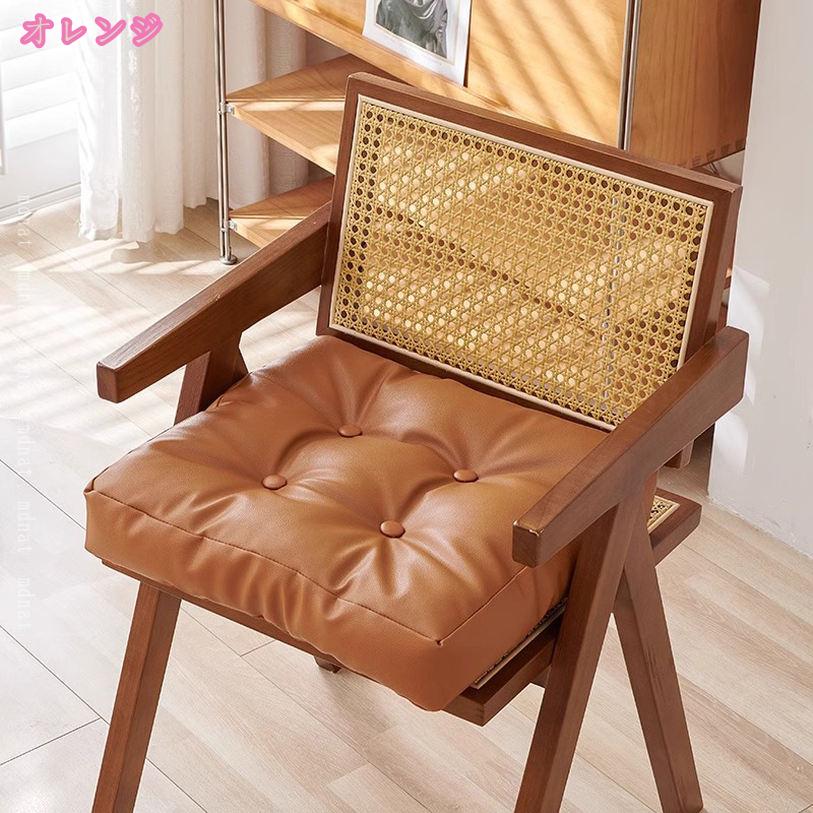 500円OFFクーポン 座布団 おしゃれ 北欧 可愛い 2枚セット 洗える 椅子用 ダイニングチェア クッション シートクッション チェアパッド お尻が痛くならない 滑り止め フロアクッション オールシーズン 和室 丸洗い オフィスチェアー用 mdnat [2]