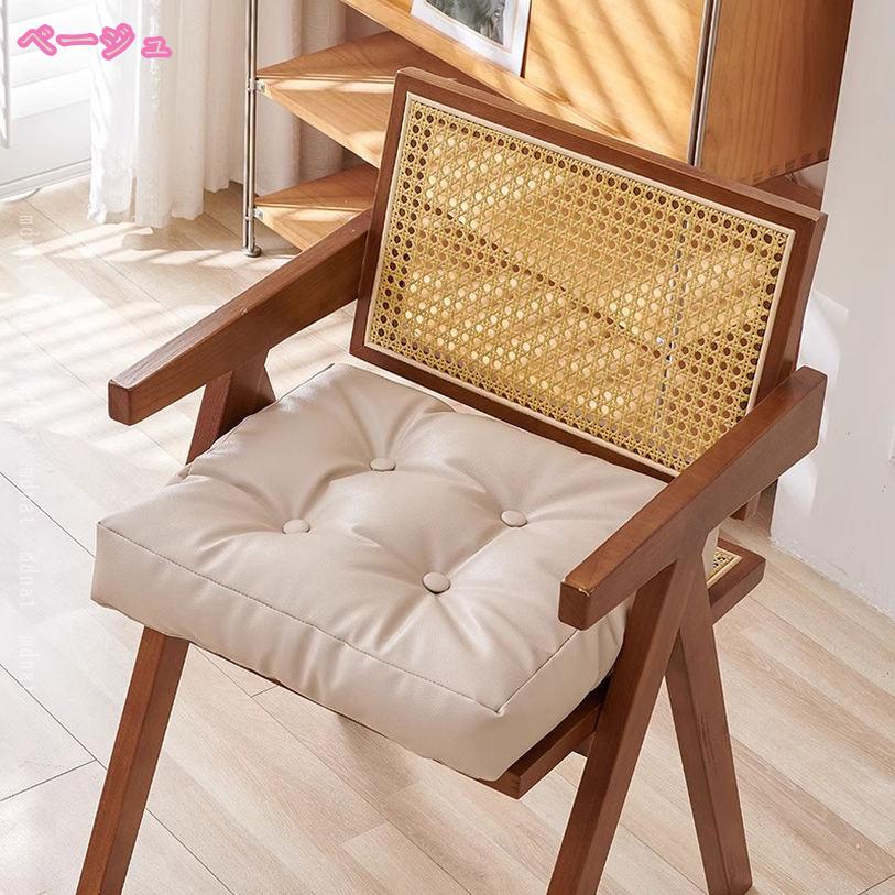 500円OFFクーポン 座布団 おしゃれ 北欧 可愛い 2枚セット 洗える 椅子用 ダイニングチェア クッション シートクッション チェアパッド お尻が痛くならない 滑り止め フロアクッション オールシーズン 和室 丸洗い オフィスチェアー用 mdnat [3]