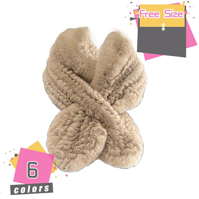 ファーマフラー レディース マフラー ファー エコファー フェイクファー ティペット ネックウォーマー 差し込み 無地 シンプル モコモコ ふわふわ あったか 暖かい 保温 おしゃれ かわいい ネックウォーマー 秋 冬 秋冬 mdnat