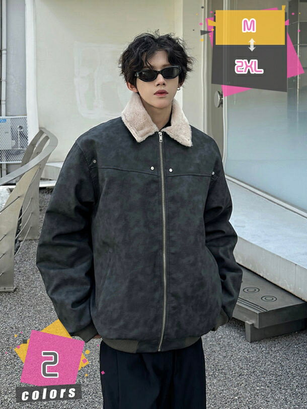 ジャケット メンズ 裏ボア 作業着 ジャンパー 防寒ブルゾン 防風 カジュアル ミリタリーコート アウトドア バイクジャケット アメカジ ストリート アウター 秋冬 多色絞り染め ブルゾン ワークウェア