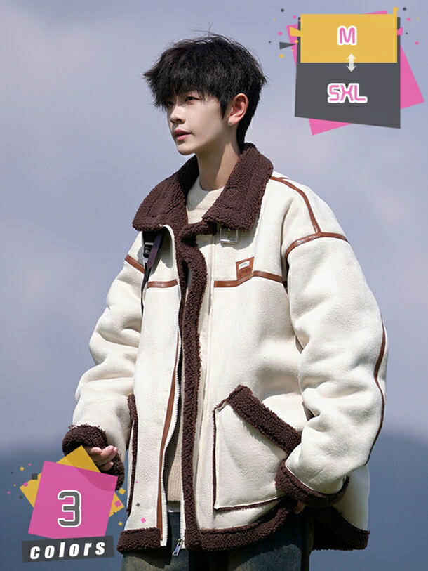 ボア ブルゾン ジャケット アウター ブランド オシャレ ライダースジャケット 大きいサイズ ジャンバー ジャンパー 大人 カジュアル 裏ボア 厚手 冬服 防寒 暖かい 男 男性 ブラック ベージュ 黒 白 秋 冬 秋冬 20代 30代 40代 ファッション mdnat