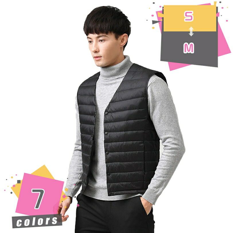 春秋冬 中綿ベスト ダウンコットン ベスト メンズ ジャケット 袖なし チョッキ 重ね着 冬物 厚手 防風 保温 防寒 あったかい vネック ショート カジュアル 軽量 トップスアウトドア 釣り ウオーキング 日常 アウトドア mdnat