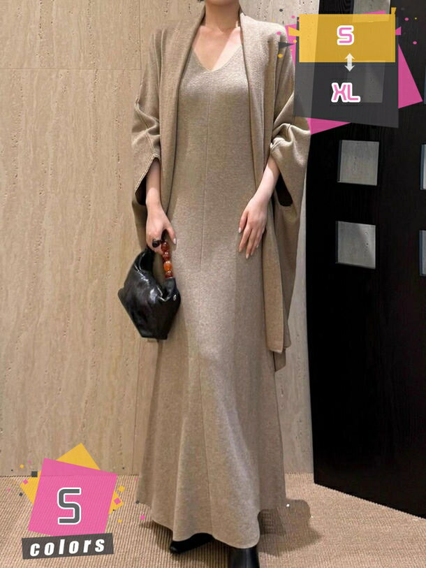 2000円OFFクーポン レディース 2点セット セットアップ ニットスーツ カーディガン ペチコート ワンピ..