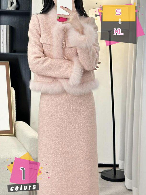 2000円OFFクーポン セットアップ スーツ 上下セット レディース きれいめ 2点セット ノーカラージャケット春 秋 冬 ロングスカート 大きいサイズ 女性...