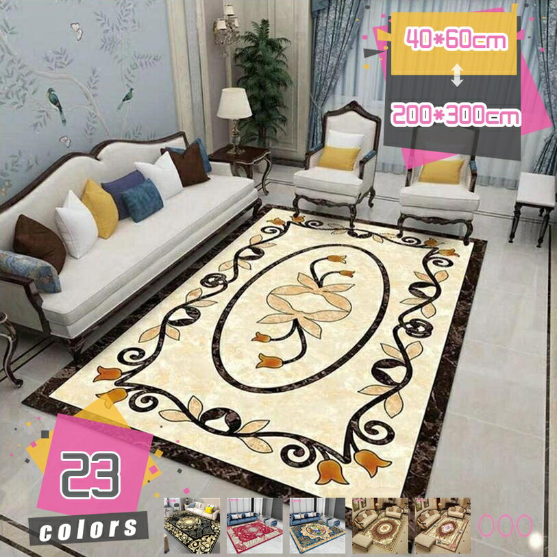 300円OFFクーポン ラグマット カーペット 冬用 リビング ダイニング キチン ペルシャ エスニック ズレ防止 洗える 居間 ベランダ パターン 花 模様 カラフル 曼荼羅 通気性 一年中快適 玄関マット 緑 レッド ペルシャ風 民族柄 フラワー 伝統的 キッチンマット mdnat