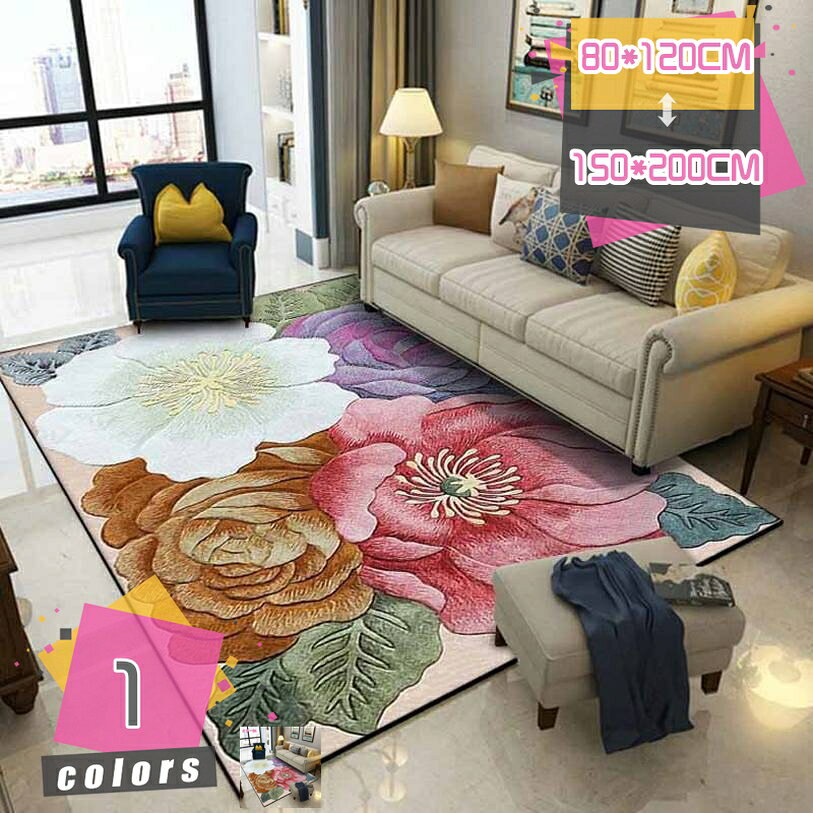 乐天商城 - 2000円OFFクーポン ラグマット 春夏秋冬 滑り止め付 かわいい リビング ラグ 長方形 低反発 マット カーペット 丸洗いOK 北欧風 モダン センターラグ ダイニング フロアマット キズ防止 床保護マット 敷物 ベッドルーム INS風 ラグカーペット mdnat