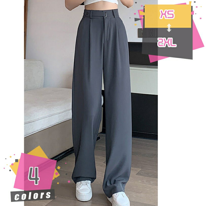 Rakuten - ワイドパンツ レディース ゆったり ストレートパンツ ファッション ガウチョパンツ ハイウェスト おしゃれ スラックス ふんわり 可愛い 夏 通勤 お洒落 大人可愛い 涼感 涼しい 上品 ウエストゴム 楽ちん 黒 mdnat