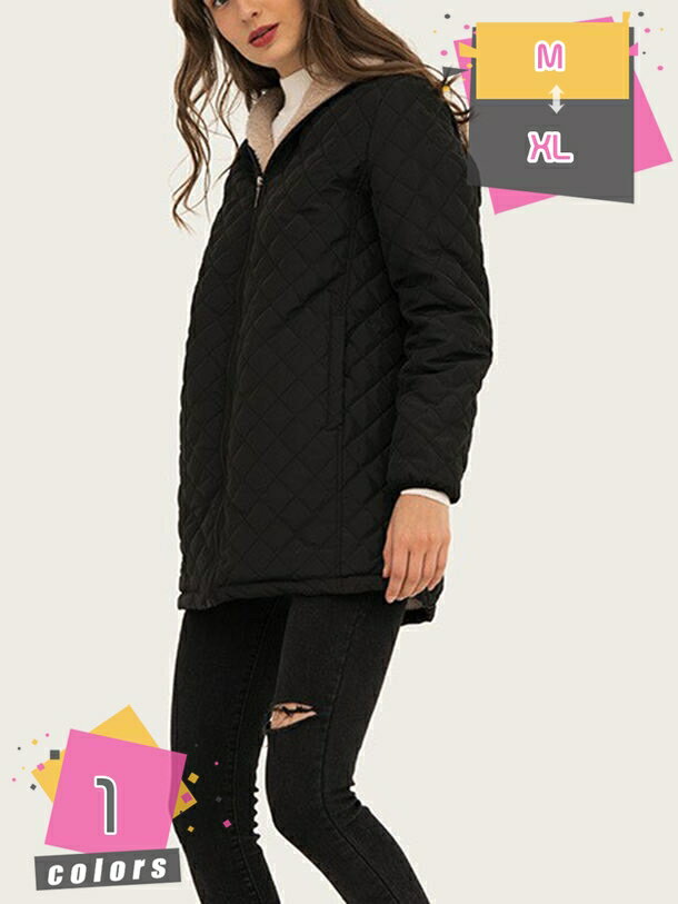 表地：ポリエステルメイン素材：ポリエステル寒くなるこれからの季節に必須のアイテム、デザイン性・機能性ともに優れたフード付きのジャケットの登場です。中綿入りで保温性と軽さを兼ね備えたアウターです。ゆったりしたシルエットが体型カバー効果抜群！両...