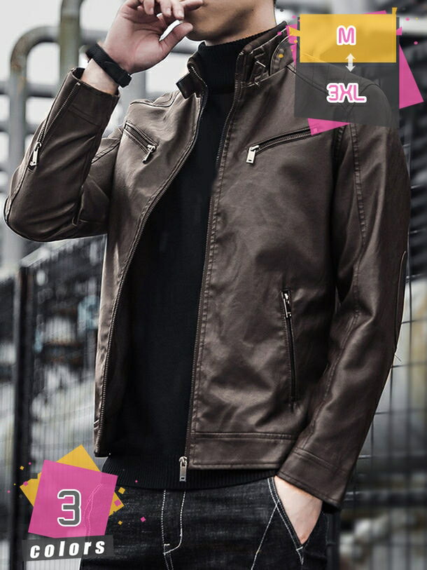レザージャケット 革ジャン メンズ 本革 ライダースジャケット レザー ジャケット 革ジャケット ライダースジャケット シングルライダース アウター バイク 春 秋 冬 秋服 秋服 服 メンズファッション