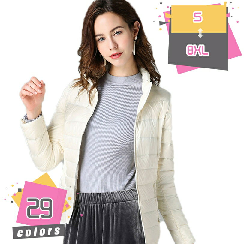 ダウンジャケット レディース ウルトラライト ダウン コート ライトダウン 軽量 防風 防寒 暖かい 通勤 オフィス 30代 40代 50代 紺色 ..