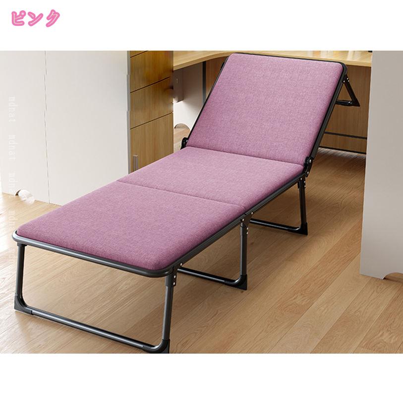 TandMの3450円OFFクーポン 折り畳みベッド 一人掛け コンパクト シングル 室内 昼休み 自宅 ワンルーム すき間に収納 変形にくい 錆びにくい 合金フレーム しっかり支えて 簡易式 寝心地良い プレゼント mdnat｜アングル2