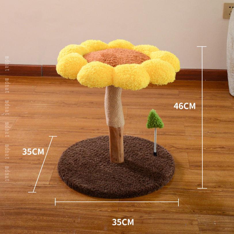 TandMの800円OFFクーポン 小型 キャットタワー ミニ 爪とぎ 見おろし展望台 コンパクト 天然サイザル麻 ねこおもちゃ ガリガリ おしゃれ 組立簡単 運動不足解消 かわいい 低い スリム ミニ mdnat｜アングル3