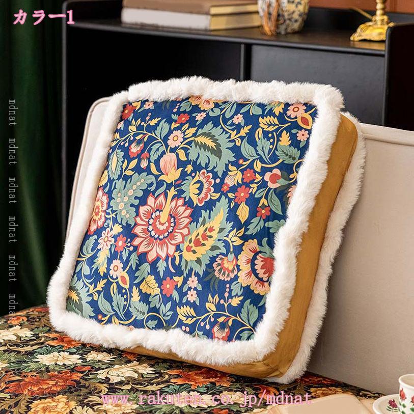 TandMの1600円OFFクーポン 座布団 厚手 フロアクッション 四角 北欧 椅子用 シートクッション テレワークに最適 角型 分厚い イス かわいい 椅子 在宅 床 座る 大きめ うつぶせ 体圧分散 背もたれ デスクワーク用 蒲団 車 運転 敬老の日 mdnat｜アングル2