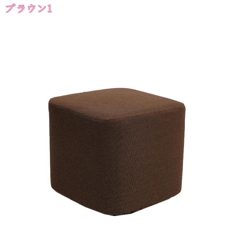 500円OFFクーポン スツール 北欧 おしゃれ 四角 チェア チェアー 椅子 イス 腰掛 背もたれなし チェック柄 綿麻 ファブリック 玄関 ドレッサー キューブ型 正方形 可愛い シンプル モダン ベージュ ブラウン スツール オットマン ソファ ソファー mdnat mdnat-10036159 TandM サンプル画像3