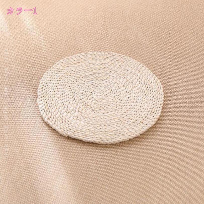 300円OFFクーポン い草 座布団 北欧 丸 瞑想用 クッション 椅子用 天然草マット 丸座布団 和室 坐禅 座蒲 寝具 縁側 畳クッション フローリング おしゃれ 薄い 筵パッド 出窓 バルコニー 和室 丸形 手作り 円座 和座布団 お尻が痛くならない mdnat [3]
