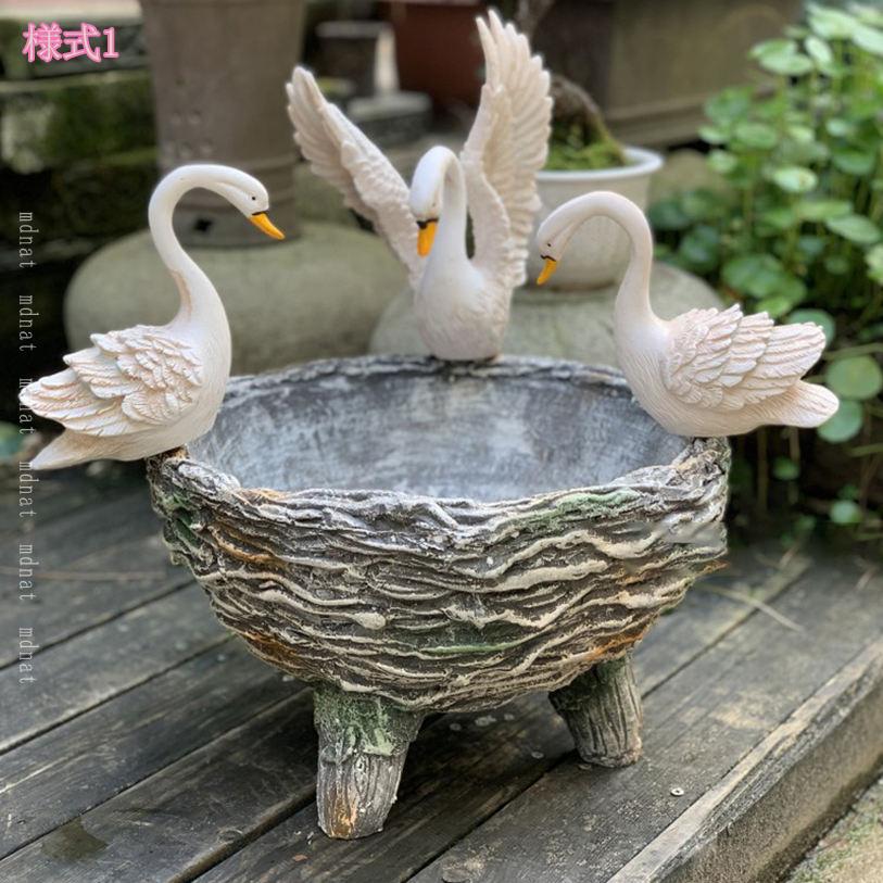楽天市場】陶器 白鳥（ガーデンオーナメント・置物｜エクステリア