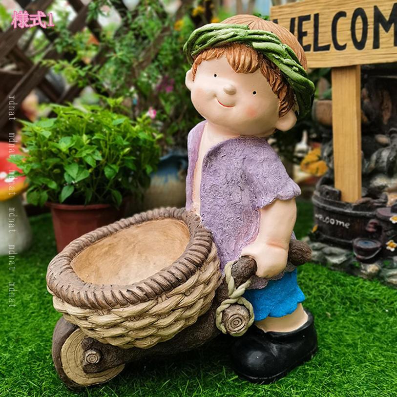 置物 庭 オブジェ ガーデンオーナメント 男の子 飾り物 誕生日 プレゼント ギフト インテリア雑貨 屋外 防水 工芸品 女の子の置物 デコレーション オーナメント かわいい雑貨 庭のアート 玄関 芝生 通路 裏庭 風景 mdnat 2