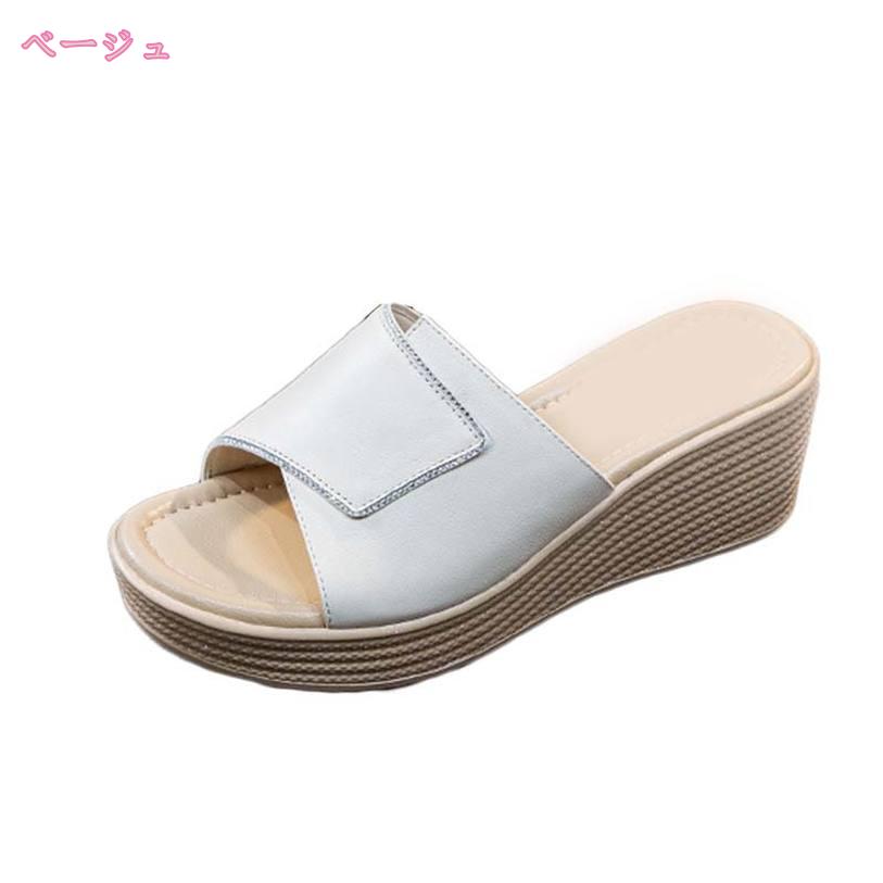 1000円OFFクーポン サンダル レディース 厚底 ミュール 歩きやすい 美脚サンダル おしゃれ 厚底サンダル ウェッジソール 防滑 外履き スリッパ サボサンダル つっかけ 6cmヒール 脚長 ミュールサンダル オフィス 仕事用 カジュアル 日常 mdnat mdnat-10078468 TandM サンプル画像3