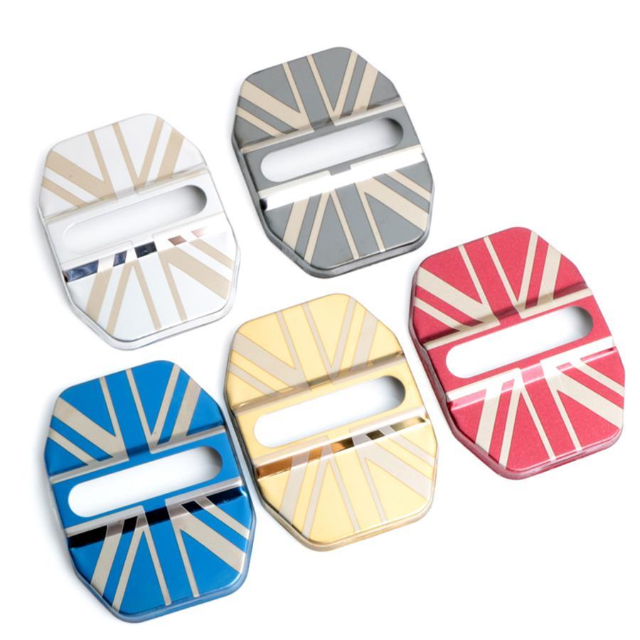 ドアロックカバー 4個セット内装 mini cooper ユニオンジャック ステンレス