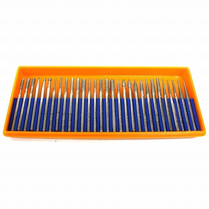乐天商城 - ダイヤモンドビット 30本セット 軸径3mm 電着 ダイヤモンド ミニルーター ミニグラインダー リュータービット 砥石 研磨 #150