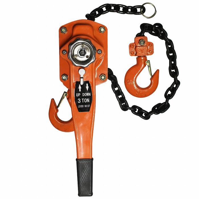 乐天商城 - 3.0t レバーホイスト 荷締機 レバー式 チェーン ブロック ガチャ ガッチャ レバー チェン ブロック 3000KG 3t ホイスト