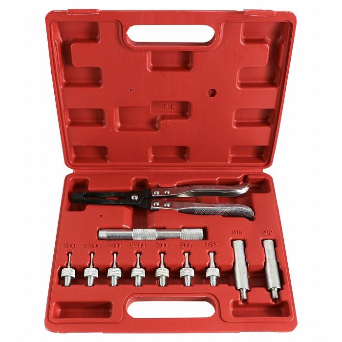 Rakuten - バルブシールリムーバー インストール キット バルブシール 交換 脱着 工具 11pcs セット ケース付 エンジン オーバーホール