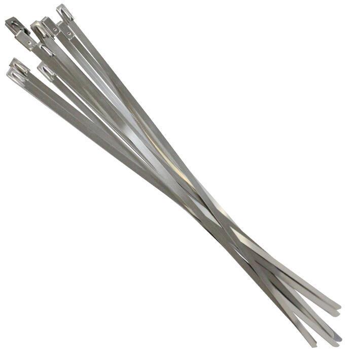 Rakuten - 10本『幅4.6mm 300mm/30cm』耐熱 耐腐食 結束バンド ステンレス タイラップ ホース バンド エキマニ ブーツ インシュロック