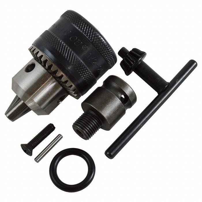 乐天商城 - ドリルチャック 1.5mm-13mm 1/2SQ アダプタ ハンドル 付き 4角 インパクト 電動 ドライバー 工具 アタッチメント チャック