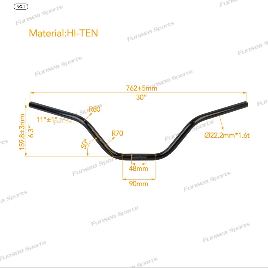 【並行輸入品】 Funsea 自転車 ハンドルバー MTBハンドルバー ビッグbmx クルーザ...