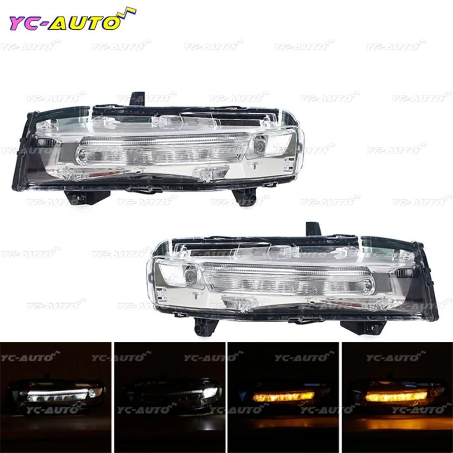 【並行輸入品】フォード マスタング 2018-2020 USバージョン フロントバンパー DRL デイタイムランニングライト フォグランプ フォグラ