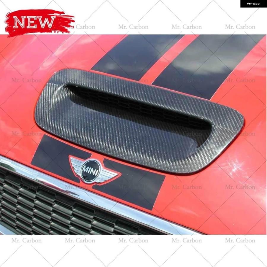Rakuten - 並行輸入品MINI COOPER S R55 R56 R57 OEM カーボン フードスクープ トリム 交換用 ネジ取り付け R56 ボンネット エアインテークダクト