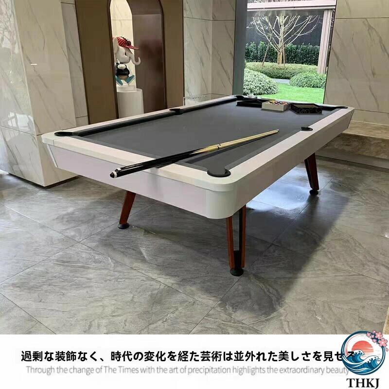 商品名 ビリヤード台ビジネス標準型トリプル大人用アメリカ式中国式ビリヤード台ブラック8台卓球台 商品説明 多機能3in1デザイン：ビリヤードテーブル、卓球台、ダイニングテーブルとして使用可能。スペース効率が高く、家庭から商業施設まで幅広く活用できます。高品質素材：耐久性に優れた高密度木材と耐摩耗性クロス採用。フレームで安定性と長寿命を実現。自動返球機能：ビリヤードボールや卓球ボールを自動で収集できる設計で、プレイの効率化と片付けの手間を軽減。プロ仕様のプレイ感：標準サイズ（7尺モデル：設置後のサイズ：2.13m × 1.22m × 0.81m 8尺モデル：設置後のサイズ：2.44m × 1.32m × 0.81m9尺モデル：設置後のサイズ：2.74m × 1.52m × 0.81m）で競技対応。滑りにくい専用クロスと均一な転がりを実現。このスタンダードビリヤードテーブルは、プロ仕様のプレイ性能と多機能性を兼ね備えた3in1デザインが特徴です。美式黒八（プール）や卓球を楽しめるほか、ダイニングテーブルとしても使用可能。高密度木材と強化金属フレーム