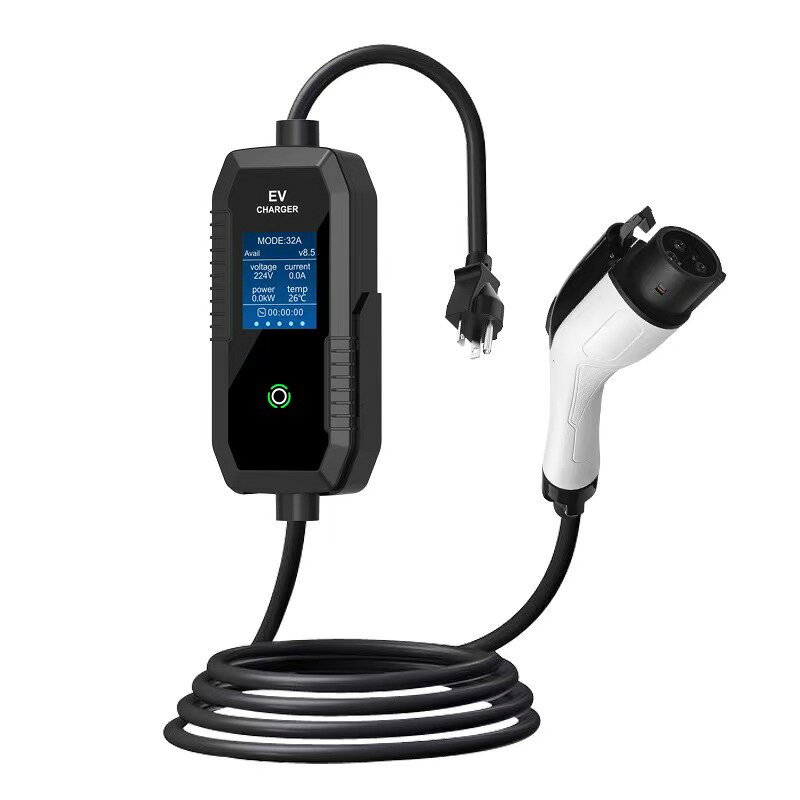 【工事不要・家庭用100Vでそのまま使える】 EvKasoku ポータブルEV充電器は、工事不要で家庭用100Vコンセントに接続するだけですぐに使用可能。屋内・屋外問わず使いやすく、PHEV・EVの自宅充電に最適な充電ケーブルです。 【SAE J1772日本規格対応】 SAE J1772規格に準拠しており、日本国内の多くの電気自動車・PHEVに対応。プリウスPHV、アウトランダーPHEV、日産リーフ、BMWなど幅広い車種で使用可能です。※ご購入前に必ず車両側の充電規格をご確認ください。 【電流4段階調整で家庭環境に合わせて安全充電】 本体の緑色ボタン操作で、8A / 10A / 13A / 15A の4段階電流調整が可能。家庭の電源容量や使用状況に応じて最適な電流を選択でき、ブレーカー落ちのリスクを軽減します。使用電圧範囲は100～125Vに対応。 【遅延充電タイマー機能（1～10時間）】 青色ボタンで1～10時間後の充電開始予約が可能。夜間電力や生活リズムに合わせた充電設定ができ、無駄なく効率的に充電できます。※充電中は電流・タイマーの変更はできません。 【LCDディスプレイ搭載で状態を可視化】 充電電圧・電流・出力電力・充電時間・温度などをリアルタイム表示。充電状態が一目で確認でき、安心して使用できます。異常時には自動停止し、ランプ点滅でお知らせします。 【多重保護＆高耐久設計】 漏電・過電圧・過電流・過熱・電圧不足を検知するスマートチップを内蔵。IP66防水仕様の充電ヘッドとコントロールボックスで、屋外使用にも対応。ABS素材採用で耐久性・耐摩耗性にも優れています。 【製品仕様】 ・入力電圧：100-125V（50/60Hz） ・出力電流：8A / 10A / 13A / 15A（調整可能） ・最大出力：約1.6kW ・プラグ規格：SAE J1772（日本規格） ・電源ソケット：NEMA5-15（100V 接地） ・防水防塵：IP66 ・動作温度：-30℃～+50℃ ・材質：ABS ・ケーブル長：5m 【セット内容】 ・EV充電ケーブル ×1 ・取扱説明書 ×1 ・ポータブル収納ケース ×1