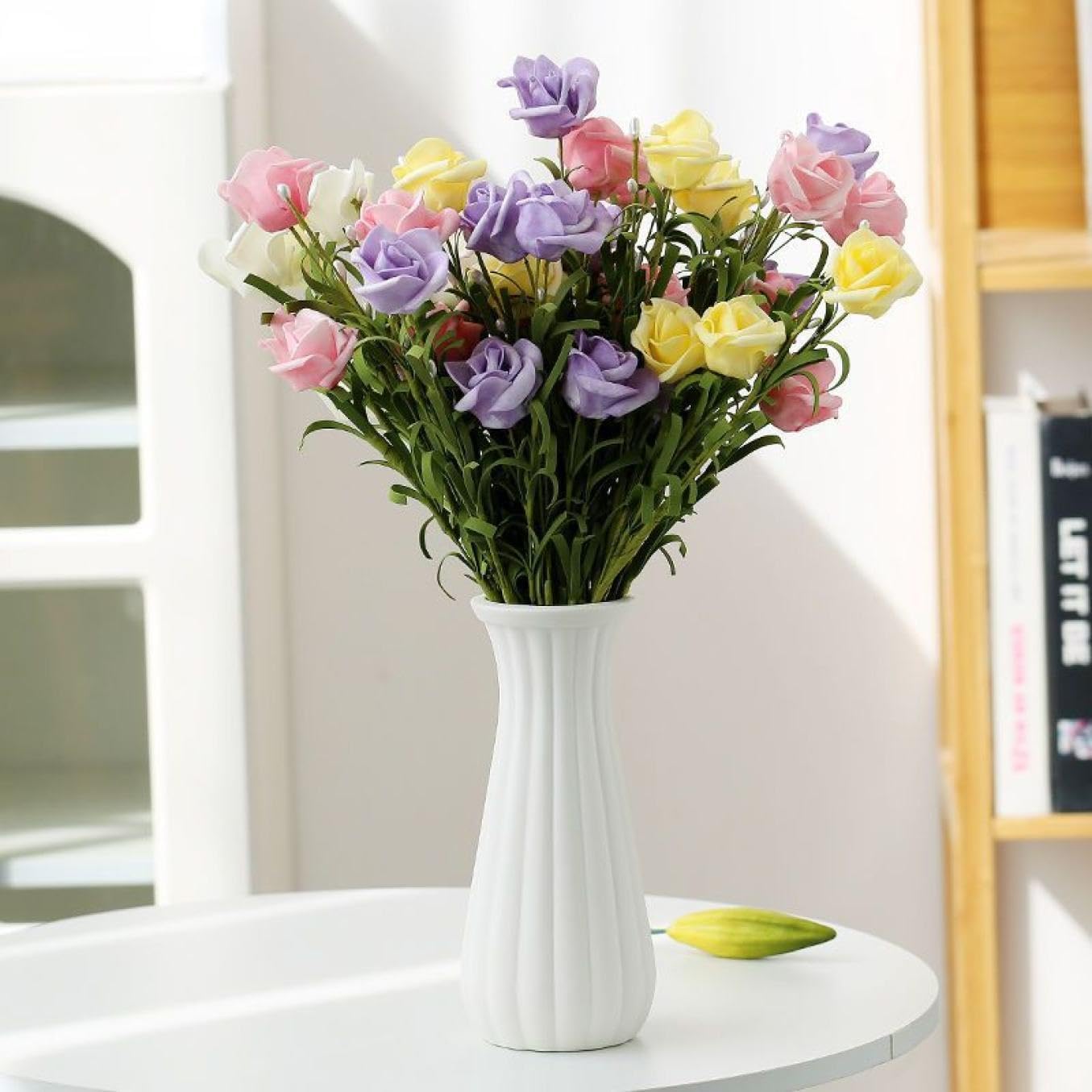 【楽天スーパーセール】フラワーベース 花器 セラミック花瓶 北欧 生け花 装飾品 陶器 おしゃれ花瓶 シンプル 一輪挿し インテリア 和風花瓶 プレゼント ギフト かびん 花びん ホワイト デスクトップ花瓶