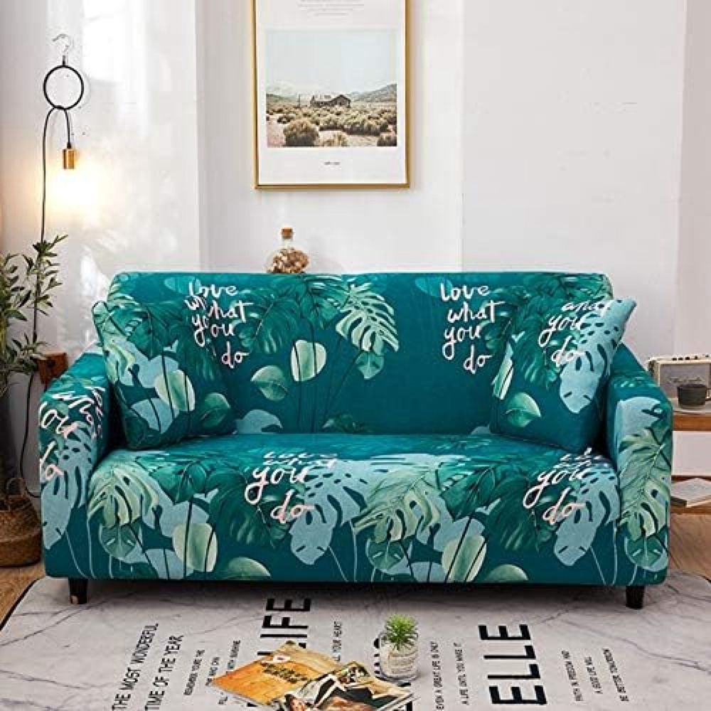 【楽天スーパーセール】ソファーカバー 3人掛け 1人掛け 肘付き ソファカバー 3人用 北欧デザイン タオル地フィットタイプ ストレッチ ピッタりフィット 235*300 肘掛あり カラー 肘つき モンステラ 植物 肘あり [2]