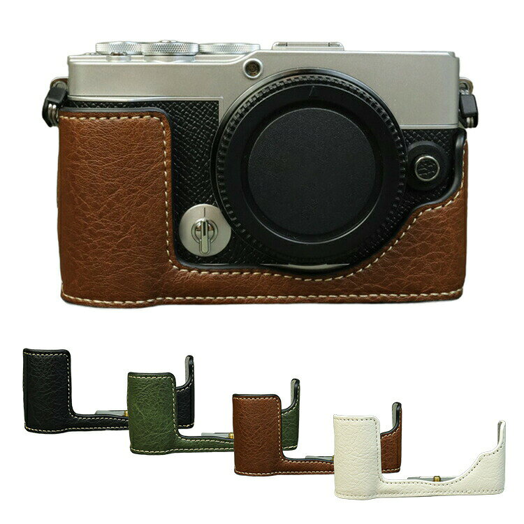 OLYMPUS PEN E-P7 ケース カメラケース PUレザーハーフケース ハーフカバー 保護ケ...