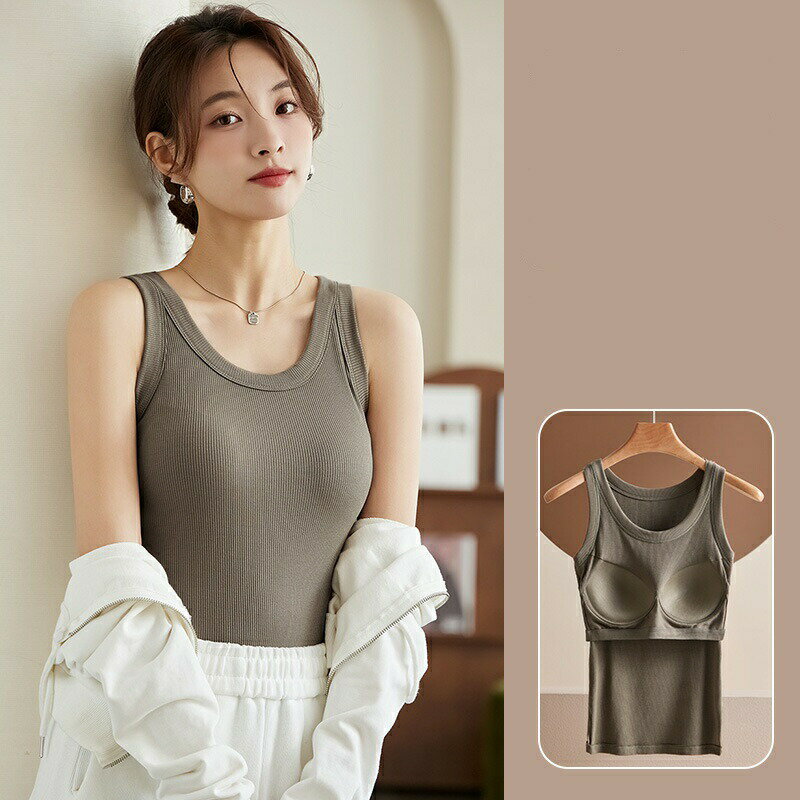 Camisoles - ブラトップ キャミソール タンクトップ カップ付きインナー オールインワンブラトップ リブフィットタンク リブフィットキャミソール ナイトブラ 脇高 寄せ 垂れ胸 スッキリ 脇肉