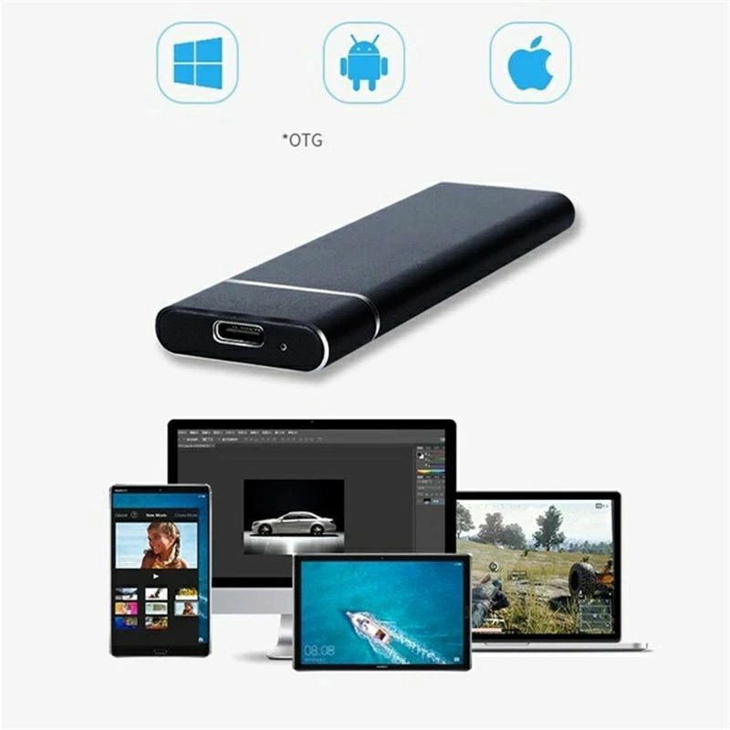 【楽天スーパーセール】SSD 1TB 外付 ポータブルSSD 2TB-64Gアップグレード高速タイプ 外付けハードディス USB-A USB-C両対応 500GB 超薄型ポータブル ハードディスク T USB3.1 2TB - Image 3