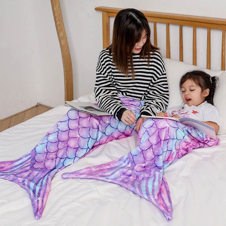 大判ブラ 膝掛け 毛布 マーメイド 人魚姫 マーメイドブランケット 人魚 レディース...