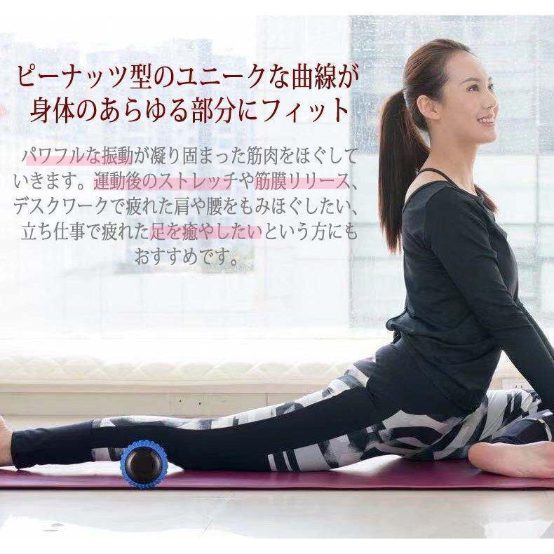 シェイプツインボール ミニ 振動ボール ストレッチ エクササイズ 筋肉 充電式 背中...