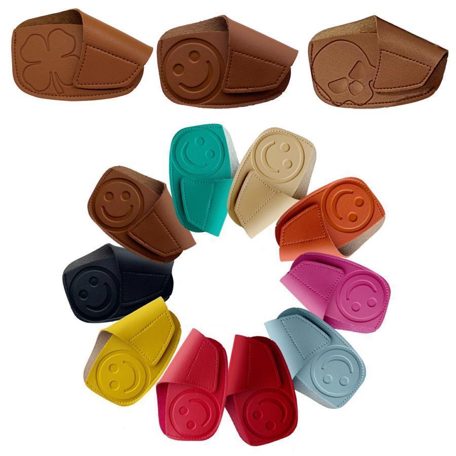 乐天商城 - 新デザイン ゴルフ アイアンカバー ヘッドカバー 10枚入りマジックテープ開閉 鮮やか スカル 組み合わせ自由 デザイン スマイル