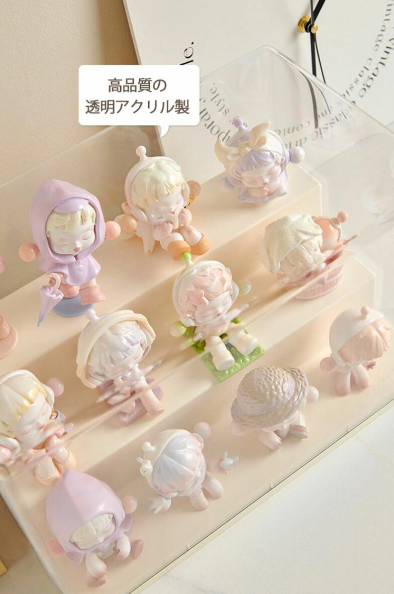 フィギュアケース 卓上 アクリルケース コレクションケース 透明 ディスプレイケース 展示ボックス 組み立て簡単 防汚れ 収納ボックス 小型フィ ミニカー 人形 防塵 2