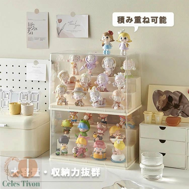フィギュアケース 卓上 アクリルケース コレクションケース 透明 ディスプレイケース 展示ボックス 組み立て簡単 防汚れ 収納ボックス 小型フィ ミニカー 人形 防塵 3