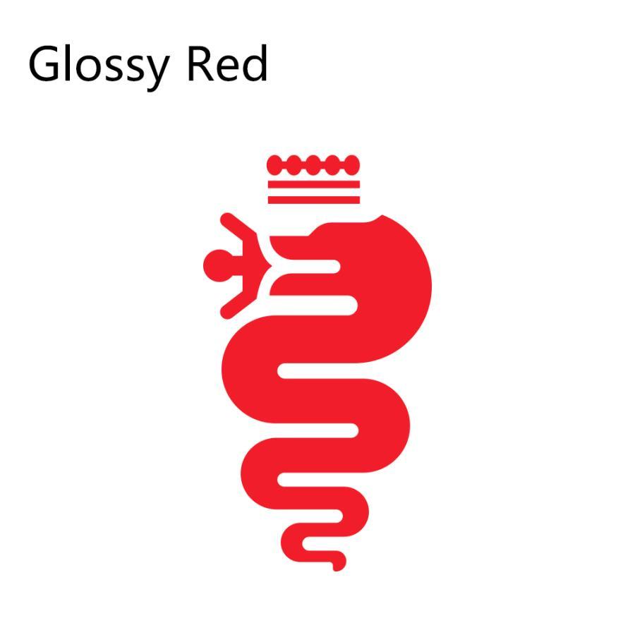 乐天商城 - アルファロメオ Alfa Romeo デカール スタイリングステッカー ボンネットフード 車 スネーク 蛇 エンブレム Glossy Red