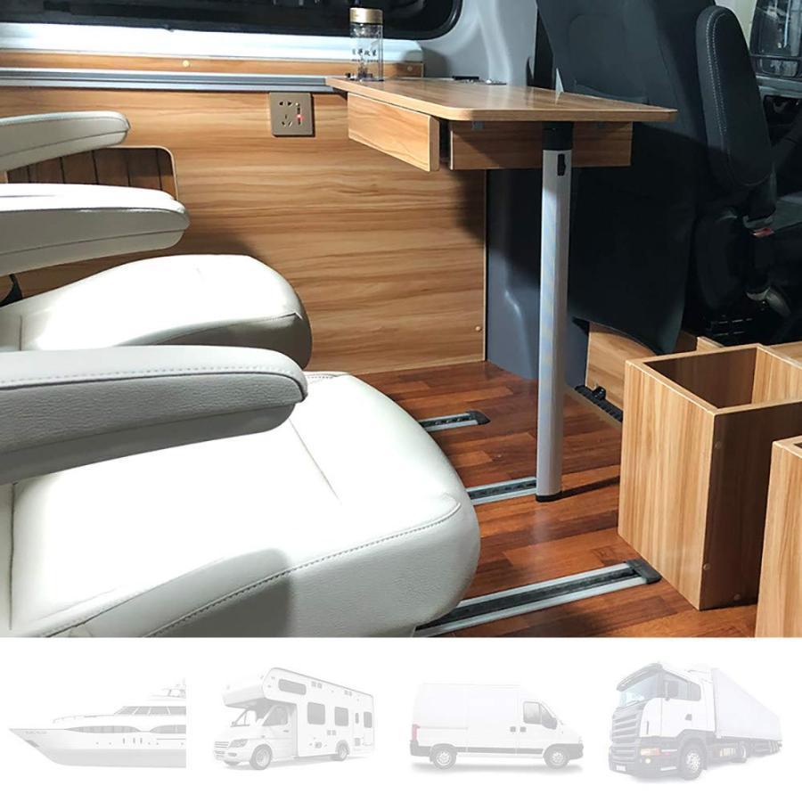 Rakuten - キャンピングカー用ダイニングテーブル、丸型長方形RVサイドハンギングフォールディングテーブル、2カップスロット、家具インテリア、キ