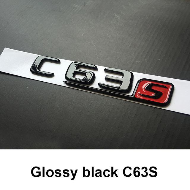 乐天商城 - メルセデス ベンツ エンブレム リア トランクエンブレム マットブラック ステッカー C63S
