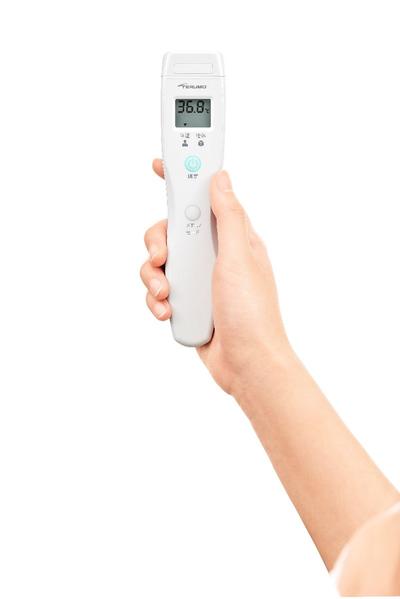 消毒をよりカンタンに。 清潔に使える。消毒ができる。 高い防水性で幅広い薬液に対応 距離センサで額までの距離を測定し、正確な測定位置にて自動で体温を測定 無線通信方式　NFC-F 日常の業務で使いやすい設計・デザイン 非接触体温計 日本製 商品説明広告文責株式会社エム・ディ・エス0868-35-3593 メーカー名、又は販売業者名販売業者：テルモ株式会社 〒151-0072 東京都渋谷区幡ヶ谷2-44-1 医療機器届出番号 302AFBZX00111