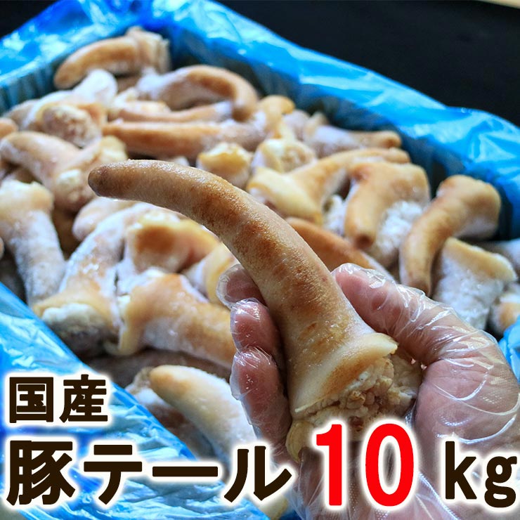 国産 豚テール 豚のテール 豚のしっぽ 豚の尻尾 豚尾 10kg 豚毛処理済商品 尻尾 テールスープ ピッグテール ポークテ…