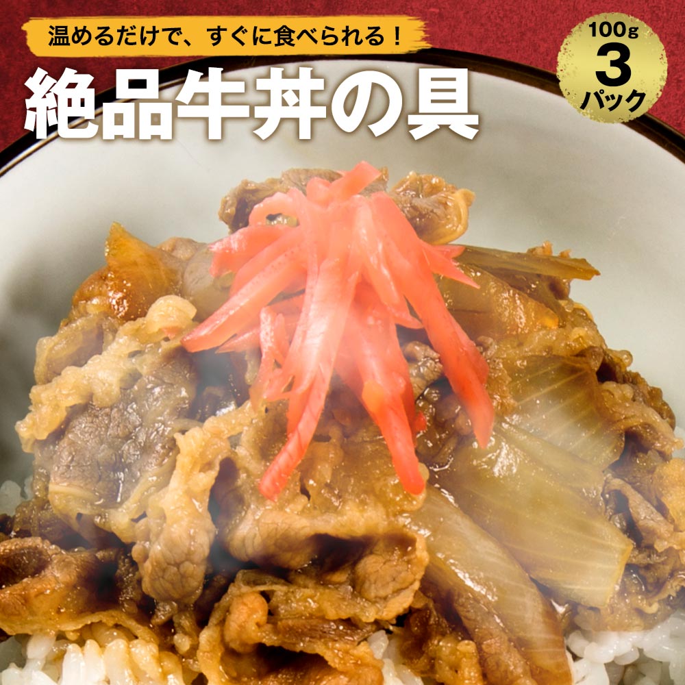 牛丼 丼の具 （ 3食 パック ）【 冷凍食品 保存食 業務用 時短 冷食 時短 調理 おかず セット 冷凍 ご飯のお供 非常食 惣菜 】 グルメ ギフト プレゼント 贈り物 実用的 簡単 時短ごはん お弁当 子供 肉 ギフト 福袋 2024 食品 1